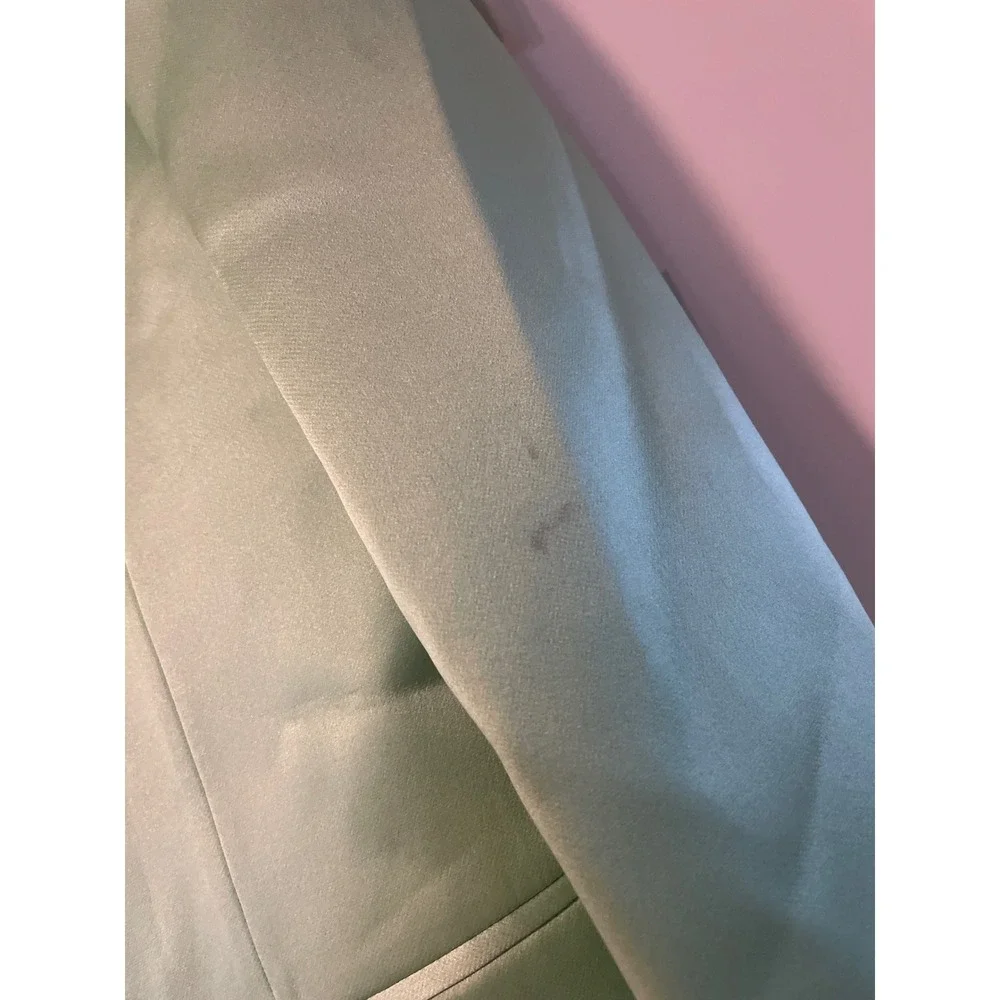 Gucci Men's Aquamarine Satin Double Breasted Jacket Blazer IT50/US40 703150‎